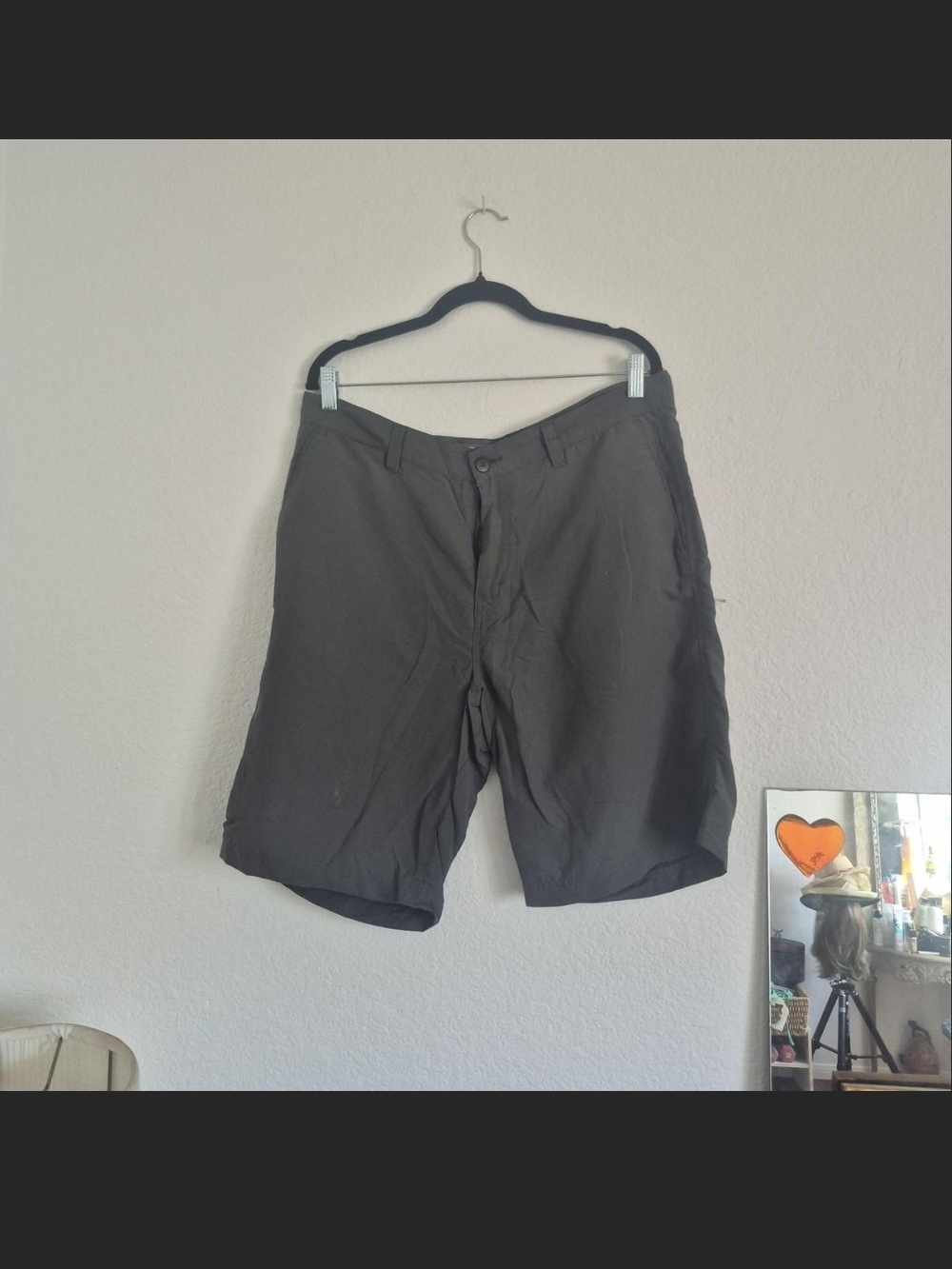 REI Men's Black Flat-Front Shorts